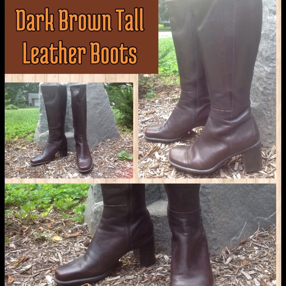 Leather Knee- Height Boots- Stretch Calf!