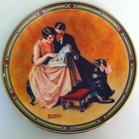 "A Couple's Commitment" by Norman Rockwell plate