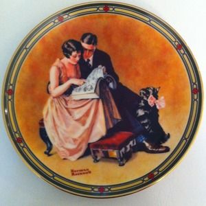 "A Couple's Commitment" by Norman Rockwell plate