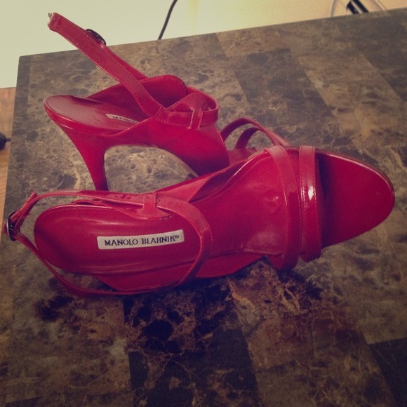 Manolo blahnik gorgeous red sandals