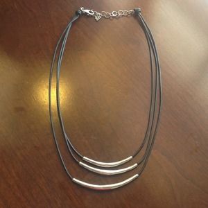 Silpada Leather & Stirling Silver Neckalas