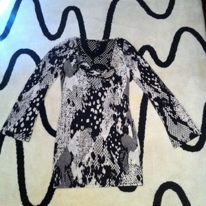 Monochrome snake print dress