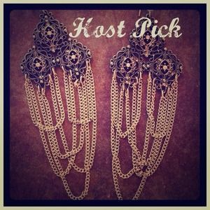 Antique Gold Chandelier Earrings