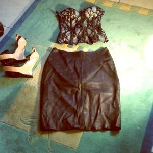 💢SOLD💢💛💛Genuine leather skirt ❤