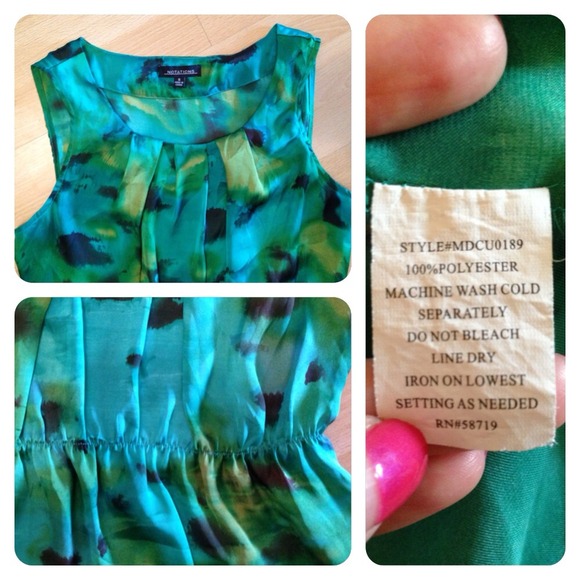 🚫Sold🚫Notations watercolor tank sz S. - Picture 3 of 3