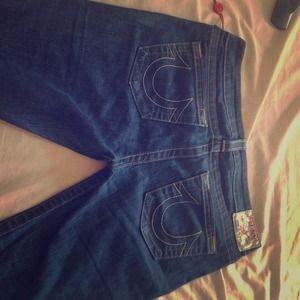 Authentic true religion jeans. Flared bottom