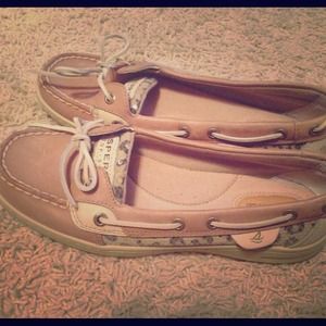⛔RESERVED⛔Sperry sequin leopard boat shoes!