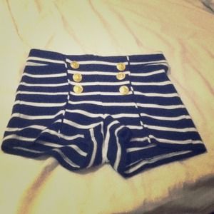 navy blue nautical shorts