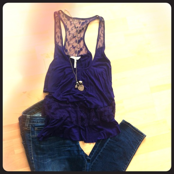 ✳️sold✳️Purple Kirra layered Tank top size large