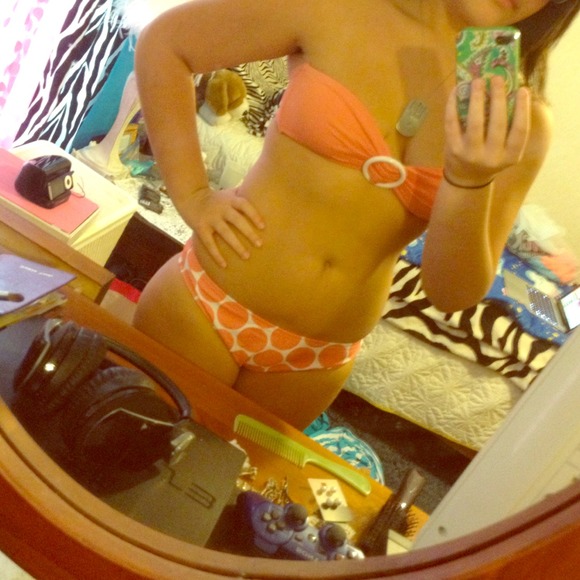 Polka dotted bikini