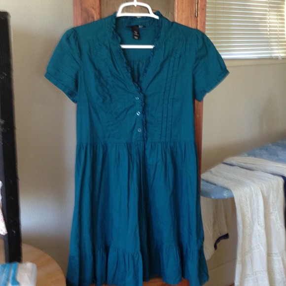 H&M teal dress size 6