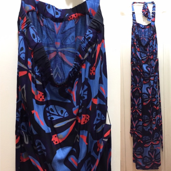 Gifted🔸French Connection Colorful Butterfly Maxi - Picture 3 of 3