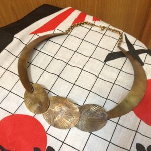 Vintage 80's Textured Brass Collar