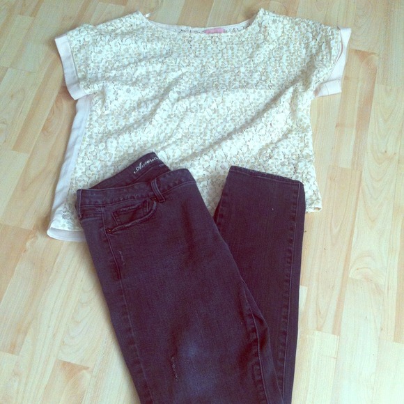 American Eagle faded Black skinny jeans size 10