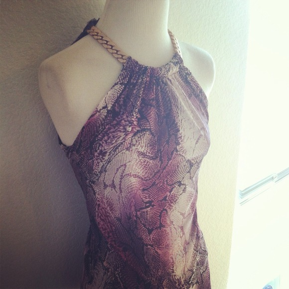 *NWT* Golden Chain Halter - Purple Snakeskin ๐ - Picture 2 of 4