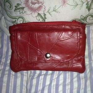 Red Leather  Bag