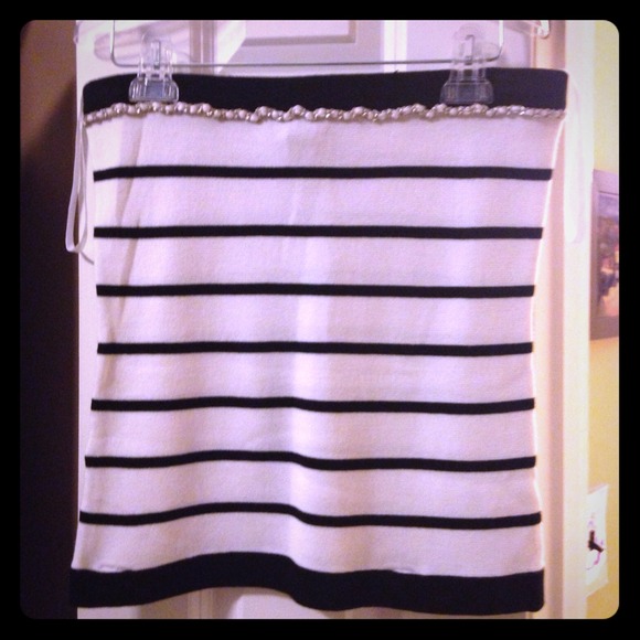 White House Black Market striped tube top NWT