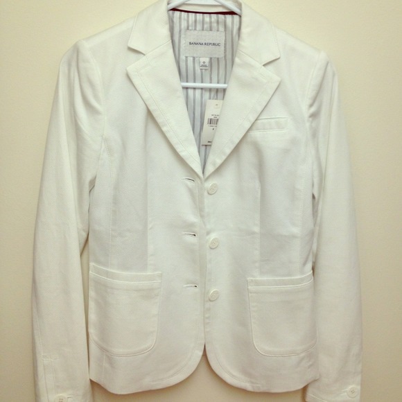NWT Banana Republic White Blazer SZ 0