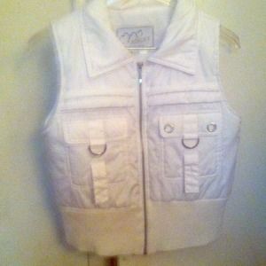 An all white vest . Great for the winter !