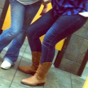 Buckle cowgirl boots