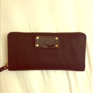 Kate Spade black three pocket wallet