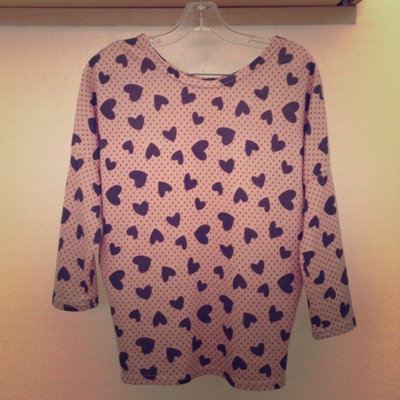 Heart printed blouse