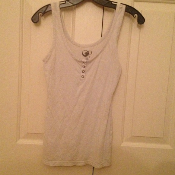 White Tank-Top with Buttons