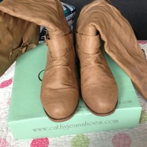 Nude color boots