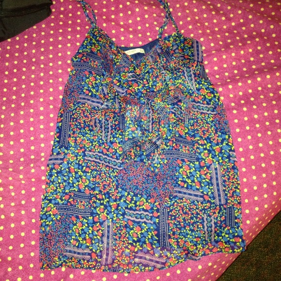 Print detail tank top