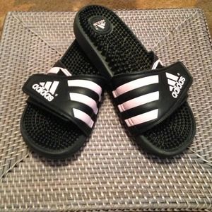 Adidas sandals/extremely gently used!