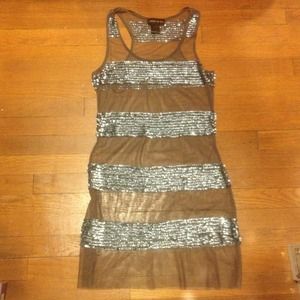 Sheer sequins tunic/cover-up size S