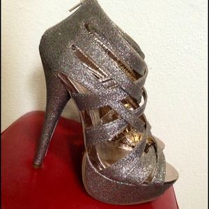 Soft Gold Gladiator heels.
