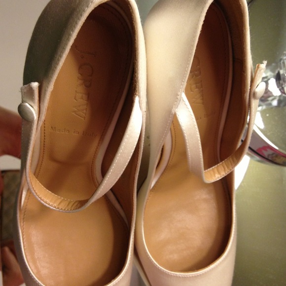 Jcrew white satin Mary Janes size 6.5 - Picture 3 of 3