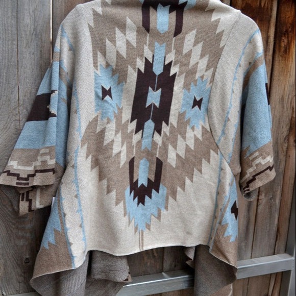 Tribal aztec soft surroundings cardigan cover