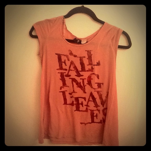 Peach Falling Leaves fall top w tree photo - Picture 1 of 1