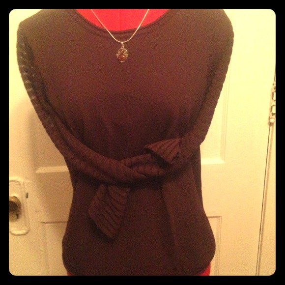 🌀Bundled🌀chocolate brown stretchy top