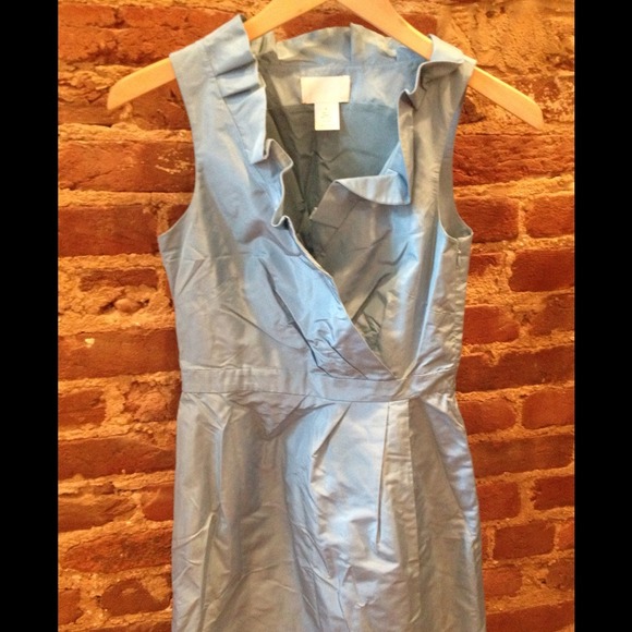 J.Crew Blakely dress in silk taffeta, size 0, blue