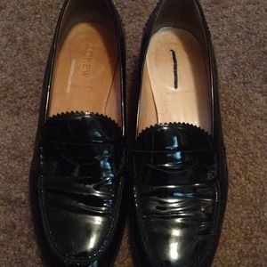 J crew Loafers.. Sx 8..BLACK PATENT