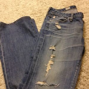 AG distressed jeans.