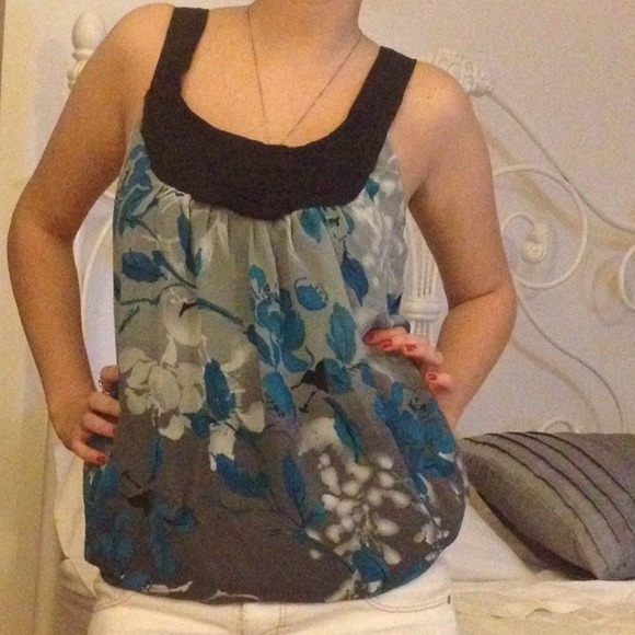 Floral flowy tank