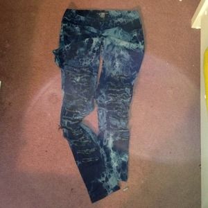 Custom made shredded jeans