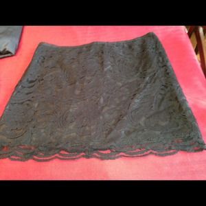 Lace skirt.