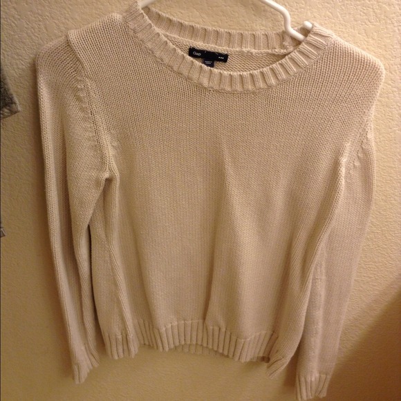 Simple white knit sweater