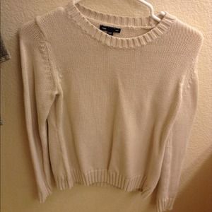 Simple white knit sweater