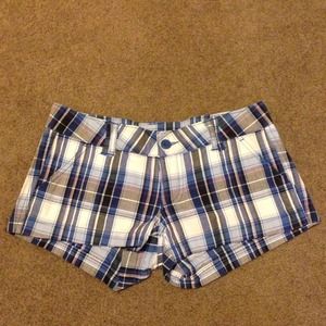 Blue/pink n white strip shorts