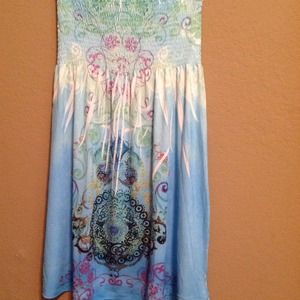 Strapless rhinestone dress