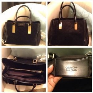 Calvin Klein suede bag good condition