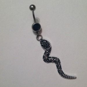 Aztec snake belly ring