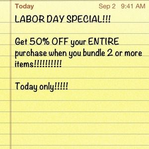 Labor Day Sale 50% Off