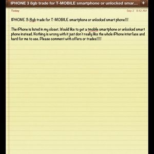 iPhone 3 trading for tmobile/unlocked smartphone,